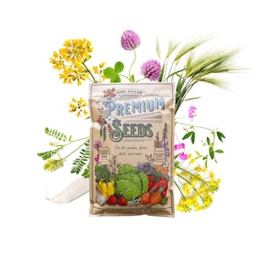No-Till Farm and Garden Cover Crop Mix Seeds - 1 Lbs - Blend of Gardening Cover Crop Seeds: Hairy Vetch, Daikon Radish, & More
