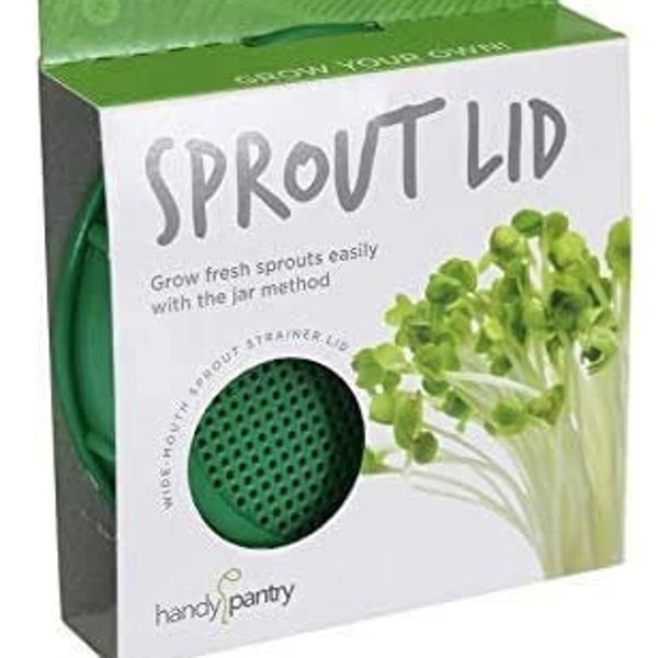 Sprouting Jar Strainer Lid - Fits Wide Mouth Jars - For Growing Sprouts & Other Uses