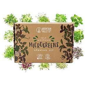 Self Watering Indoor Microgreens Kit - Complete Soil Microgreens Growing Kit for Vegetable Seeds & Herb Seeds