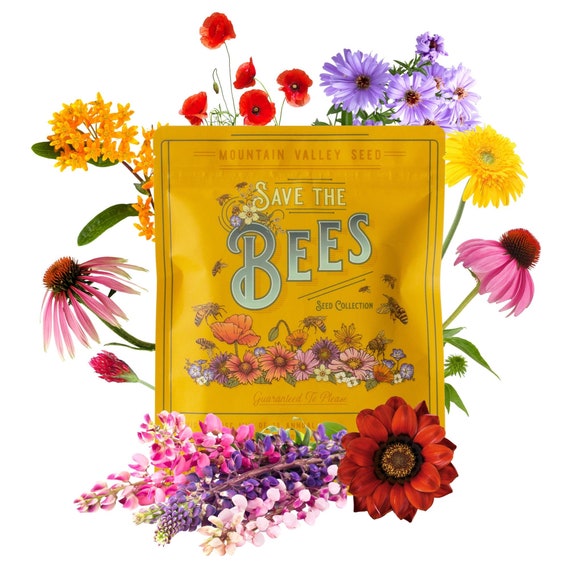 Package of 80,000 Wildflower Seeds - Bee Friendly Wild Flower Seeds Collection - 19 Varieties of Pure Non-GMO Flower Seeds for Planting