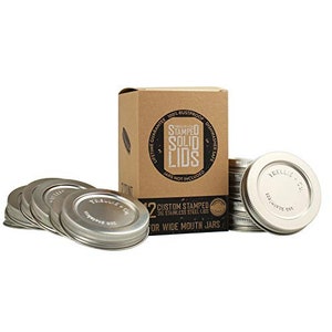Trellis + Co. 316 Stainless Steel Wide Mouth Mason Jar Lids - 12 Pack - For Storage, Dry Goods, Pickling, Gifts - Durable & Rustproof