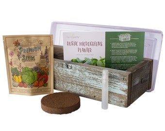 Barnwood Planter Microgreens Kit