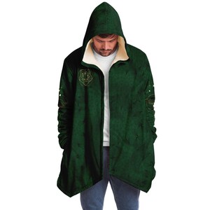 Festival Cloak / Micro Mink Fleece Lined Rave Cloak / Trippy Hooded Cape / Psychedelic Spheres Mens Rave Wear image 3