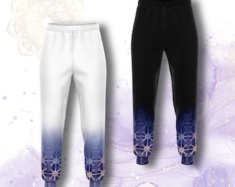 Trippy Festival-Jogginghose / Lila psychedelische Sporthose / Damen-Aktivkleidung / „Celestial Trip“ – EDM Rave Apparel