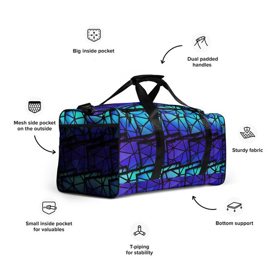 Festival Duffle Bag Rave Gym Bag cosmic Dimensions Psychedelic Gear Bag Travel Luggage Bag Festival Accessories Etsy