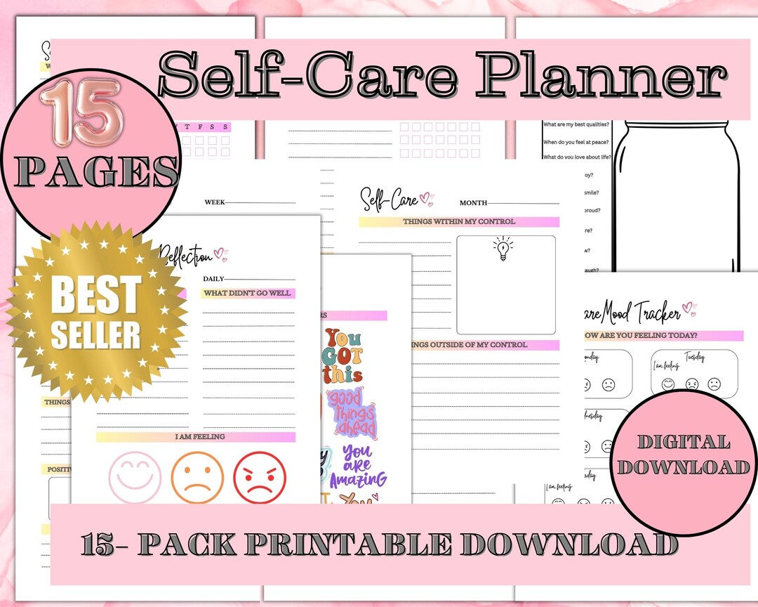 The Best Self Care Planner Checklist for Mental Health and Wellness ...