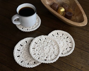 crochet coasters,set of 4