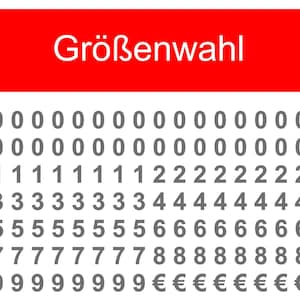 Aufkleber Zahlen Klebezahlen Zahlenaufkleber Verkaufszahlen Auto KFZ Fenster Farbwahl verschieden Größen selbstklebend 160 Zeichen