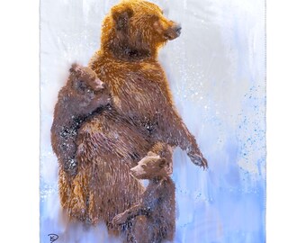 Grizzly Bear Plaid "Mama Bear"