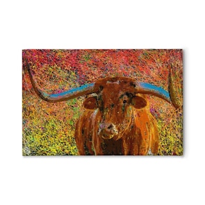 Texas Longhorn Canvas Print &quot;Texas&quot;
