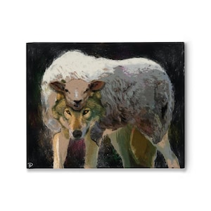 Wolf In Sheeps Clothing Canvas Print &quot;Beware&quot;