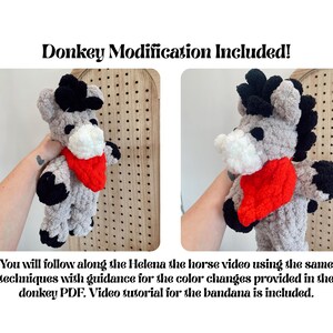 Helena the Horse 5 In 1 Finger Knitting Pattern- Horse, Zebra, Unicorn, Pegasus, & Donkey image 5