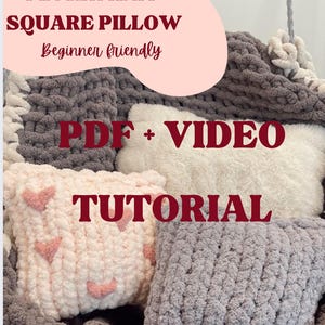 Finger Knit Square Pillow Pattern & Tutorial