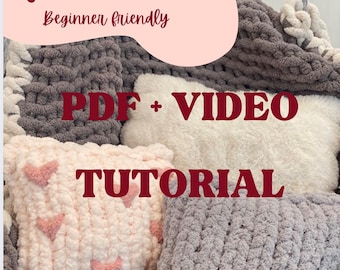 Finger Knit Square Pillow Pattern & Tutorial