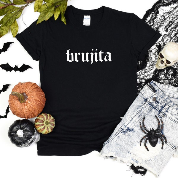 Bruja Shirt Halloween Gothic Witch Clothing Women Plus Size Gifts for  Witches Dia De Los Muertos Witchcraft Gift for Her Goth Girl Clothes 