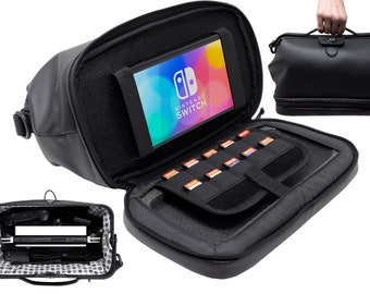 Estuche de transporte ABXY para Nintendo Switch 2: bolsa de viaje resistente al agua con ranuras para juegos