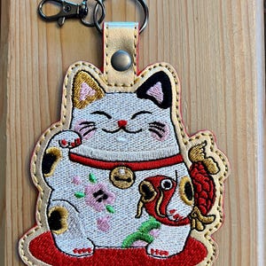 Lucky Cat Bag Charm - Etsy