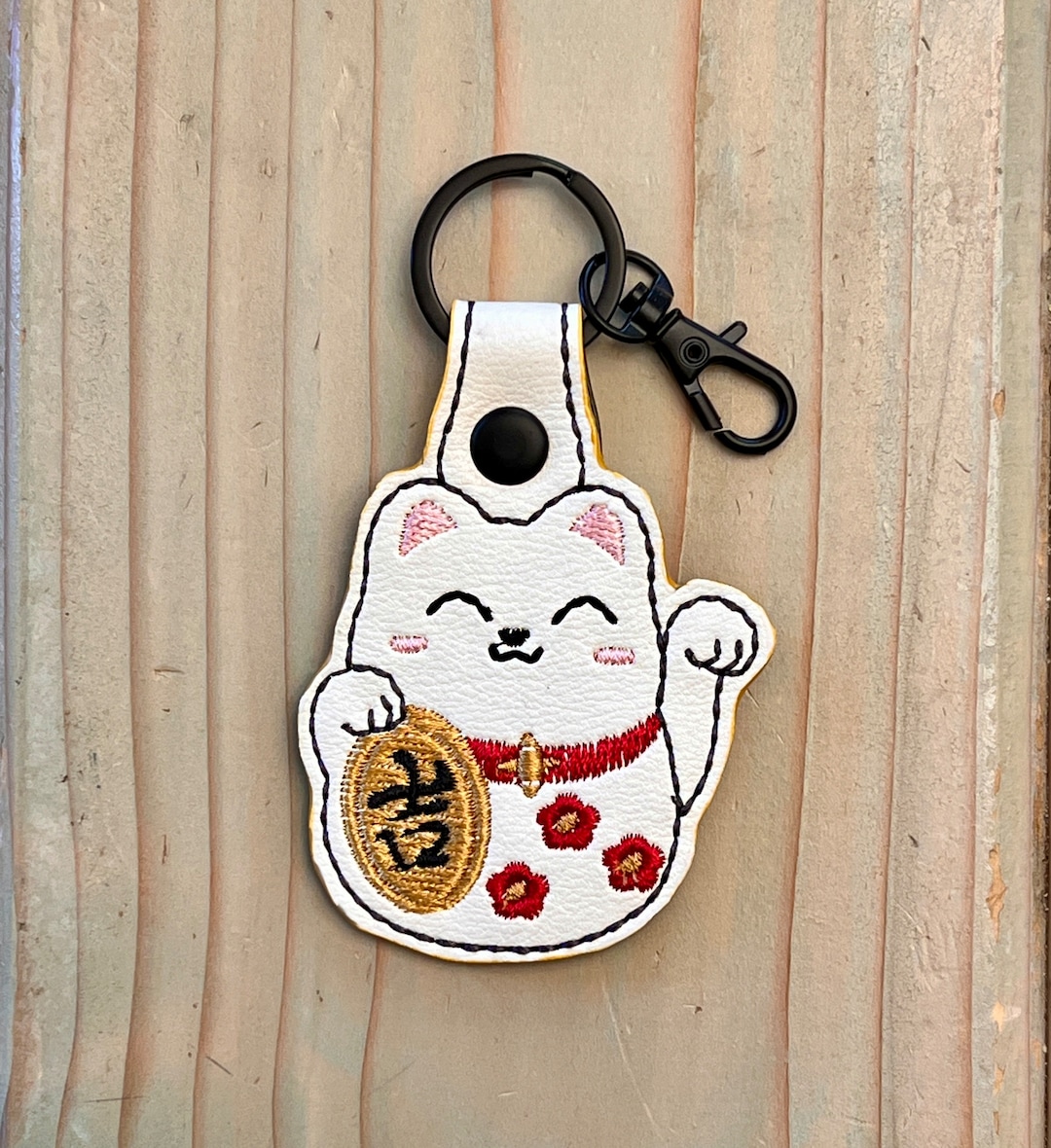 ◆VVV◆ Lucky Cat l Keyring 25SSKR035F 1Pcs Lucky Cat Keychain Keyring Japanese Maneki Neko
