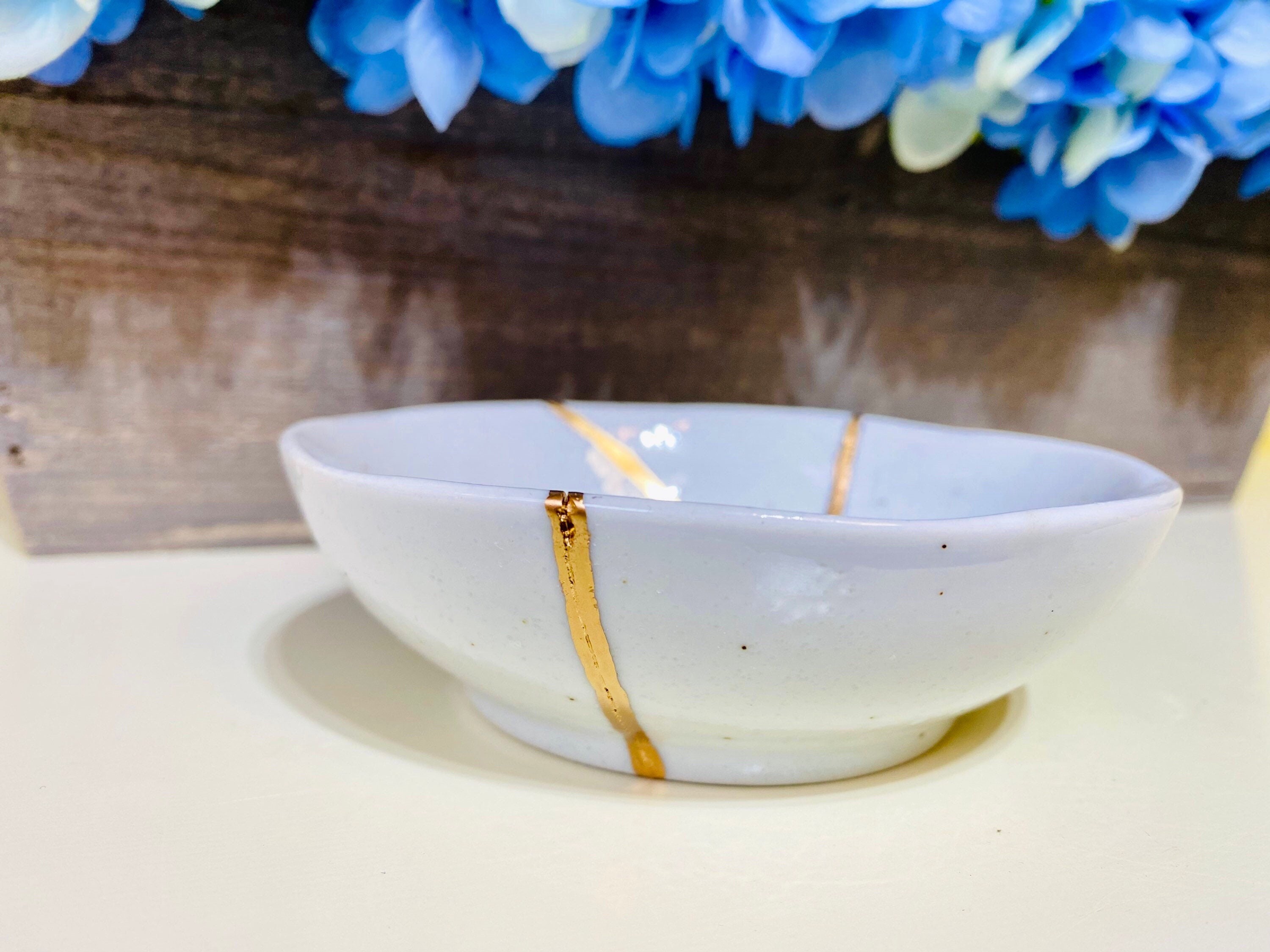 Kintsugi Bowl Kintsugi White Ring Dish Kintsugi Pottery - Etsy