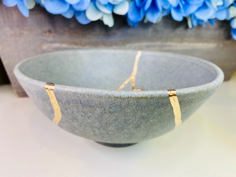Kintsugi Bowl Kintsugi Concrete Gray Bowl Kintsugi Kit Etsy