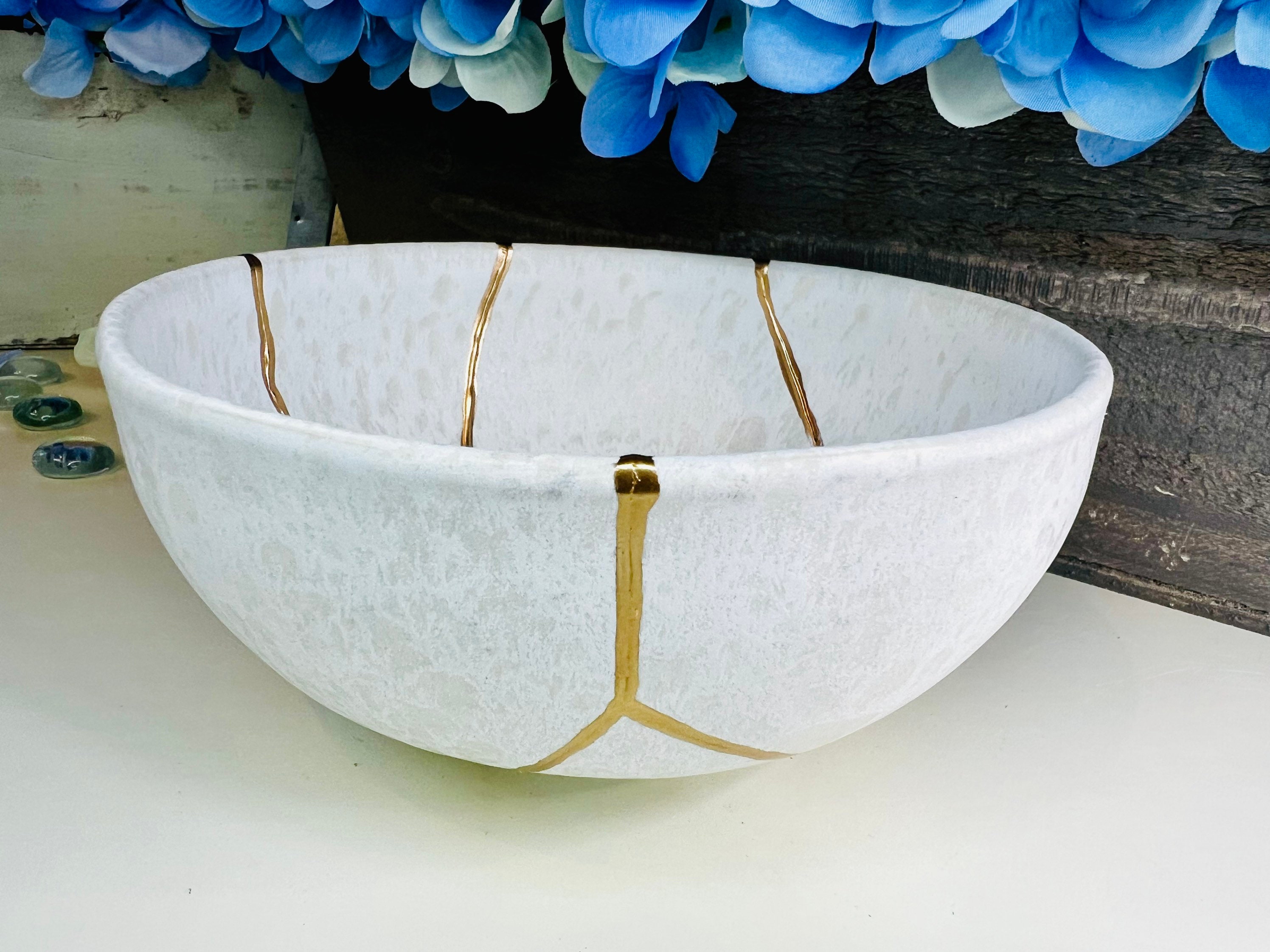 Kintsugi Craft Kit with Sage Green Bowl