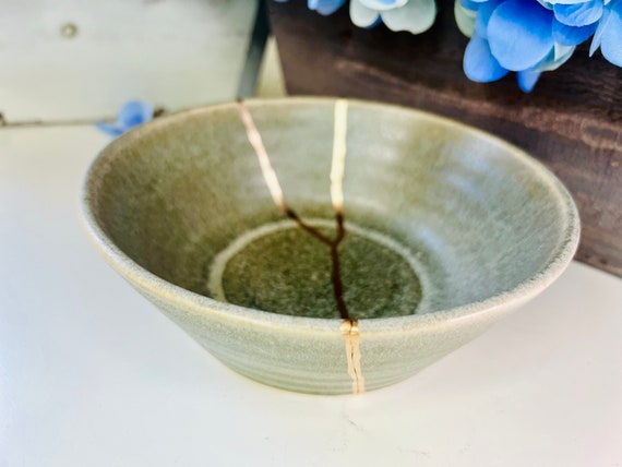 Kintsugi, Kintsugi Bowl Emerald Green, Kintsugi Pottery, Gift for Women,  Minimalist, Handmade Gifts, Home Decor, Kintsugi Leopard Bowl, Fall 