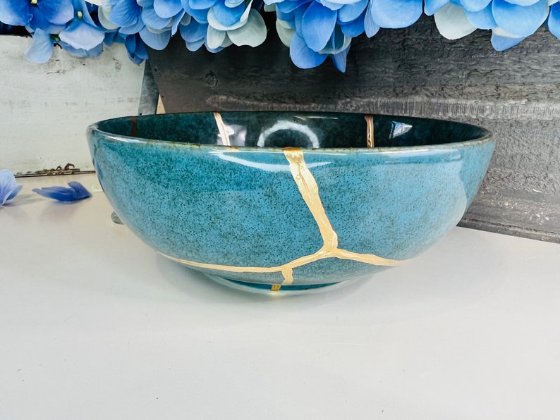 Kintsugi, Kintsugi Bowl Emerald Green Bowl, Fall Decor, Gifts For Her, Handmade Gifts, Minimalist, Kintsugi Emerald Bowl image 7