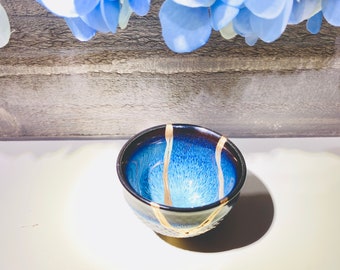 Kintsugi, Blue Fire Teacup, Kintsugi Bowl, ceramic gift, Minimalist, Personalized Gift, Home Decor, Japanese Teacup, Gifts for Her, Kintsugi