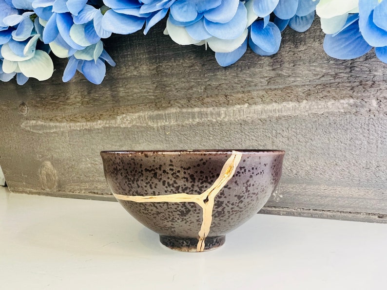 Kintsugi Bowl Kintsugi Earth Brown Stoneware Bowl Kintsugi Etsy