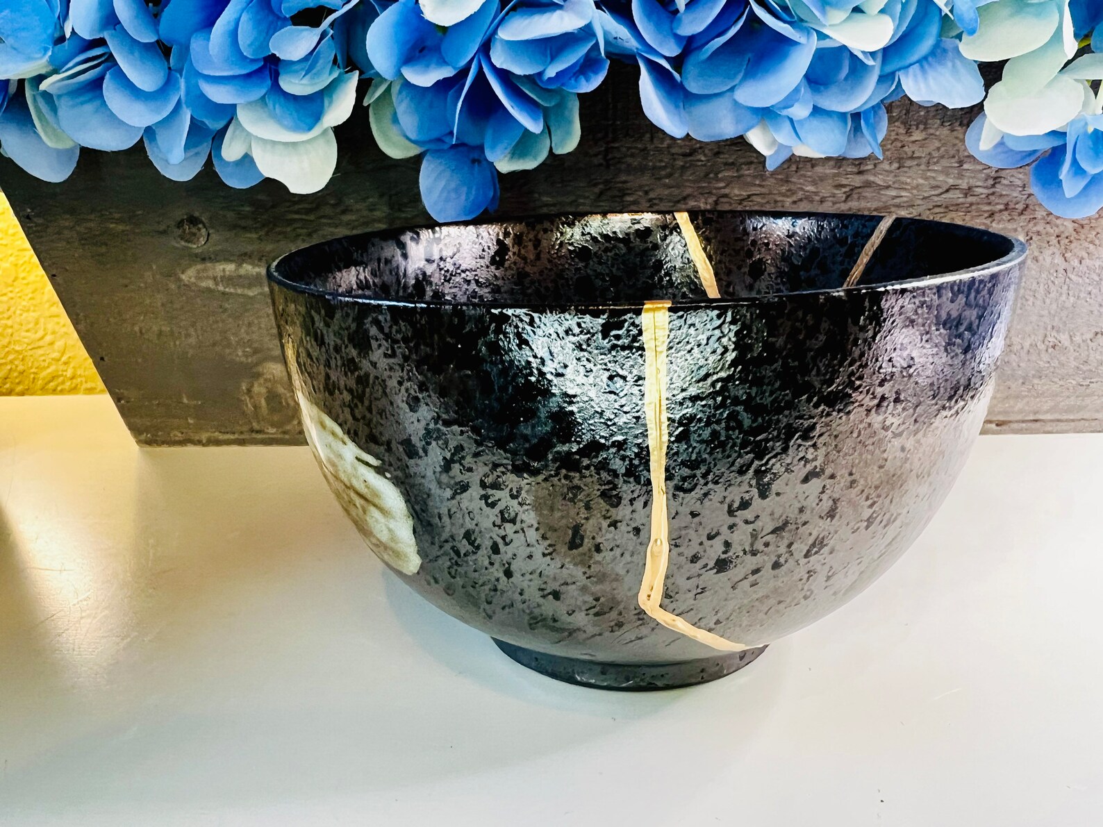 Kintsugi Bowl Kintsugi Wabisabi Black Bowl Handmade Gift Etsy