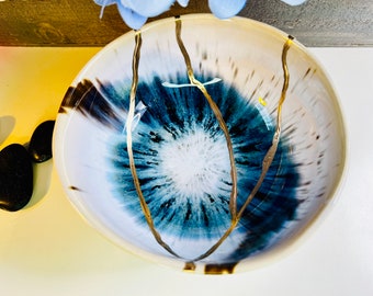 Kintsugi Bowl, Kintsugi Burst Bowl, Kintsugi Pottery, Kintsugi Gifts, Kintsugi Unique, Kintsugi Kit, Kintsugi Iris Bowl, Sympathy Gift Box