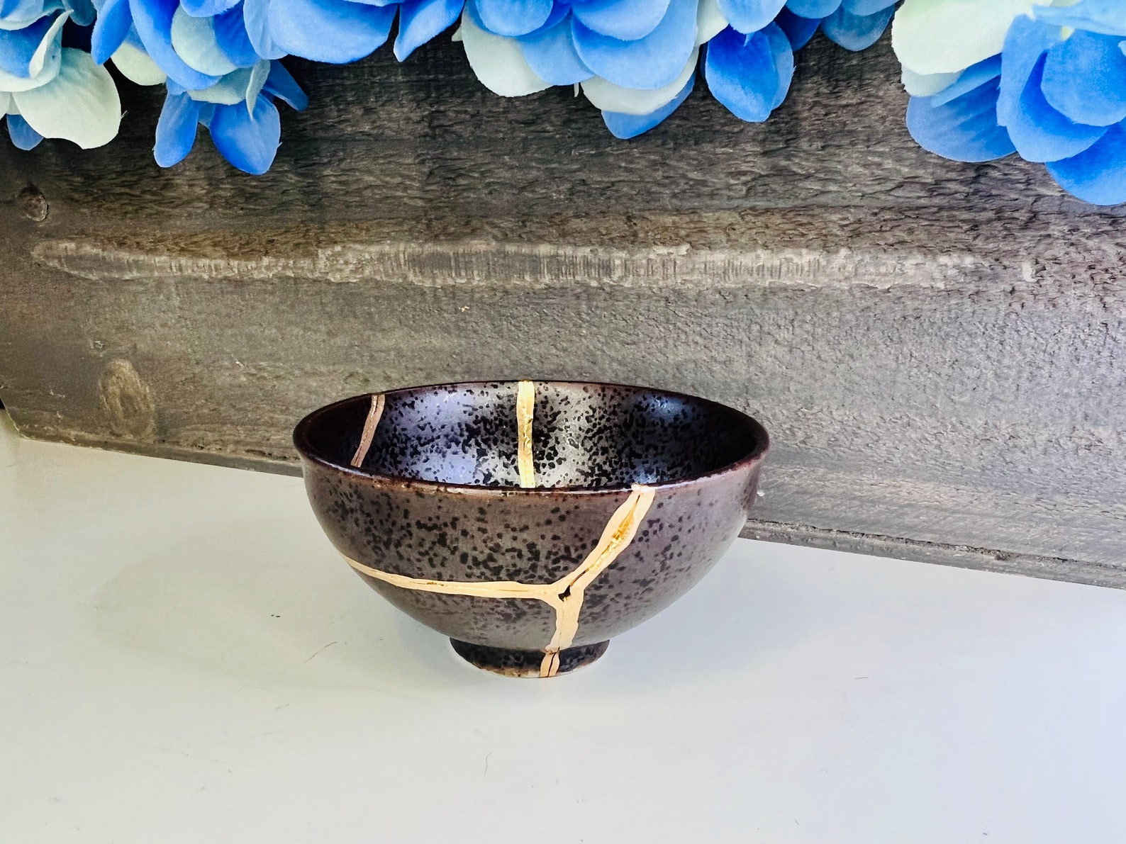 Kintsugi Bowl Kintsugi Earth Brown Stoneware Bowl Kintsugi Etsy