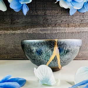 Kintsugi Silver Hundred Flowers Teacup, Wedding Gift, Personalized Ceramics, Gift For Her, Home Decor, Kintsugi Silver Teacup