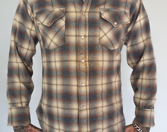 Vintage Pendleton Wool Western Pearl Snap