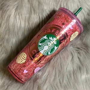 Cafecito y Chisme Snowglobe Tumbler, Cafecito y Chisme Mug, Snowglobe Tumbler, Mexican Concha Starbucks Snowglobe