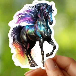 Colorful Horse Sticker, Animal Sticker, Notebook Sticker, Planner Sticker, Journal Sticker, Laptop Sticker, Phone Sticker, Scrapbook Sticker