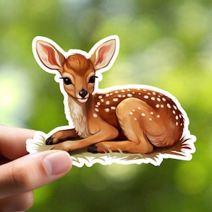 Fawn Sticker, Deer Sticker, Laptop Sticker, Journal Sticker, Scrapbook Sticker