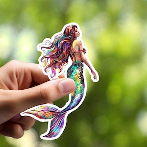 Mermaid Sticker, Laptop Sticker, Journal Sticker, Planner Sticker, Notebook Sticker, Phone Case Sticker, Craft Sticker