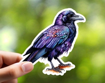 Raven Sticker, Bird Sticker, Notebook Sticker, Journal Sticker, Laptop Sticker, Scrapbook Sticker