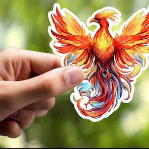 Sticker oiseau phénix en hausse
