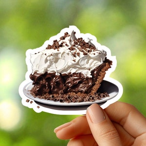 Adesivo de torta de creme de chocolate, adesivo de comida, adesivo de caderno, adesivo de planejador, adesivo de diário, adesivo de laptop, adesivo de telefone, adesivo de artesanato