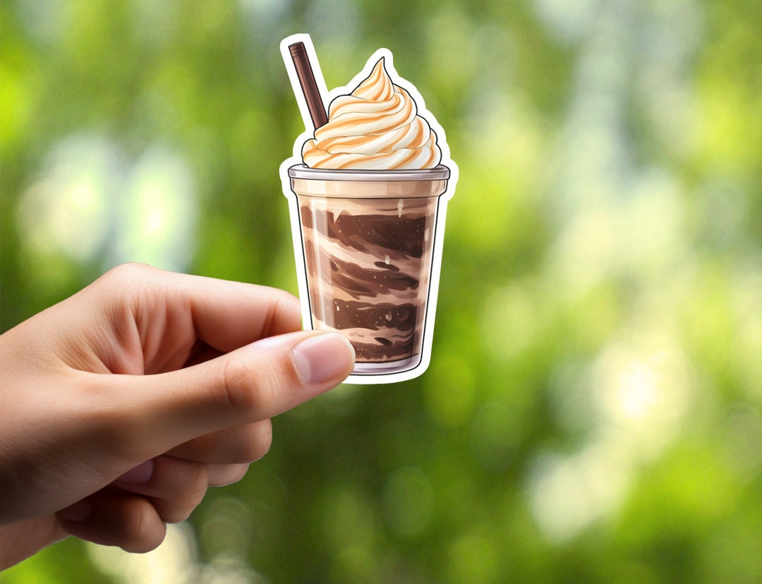 Shakes Sticker Design Chocolate Shake Sticker, Frozen Drink Sticker, Laptop Sticker, Journal ...