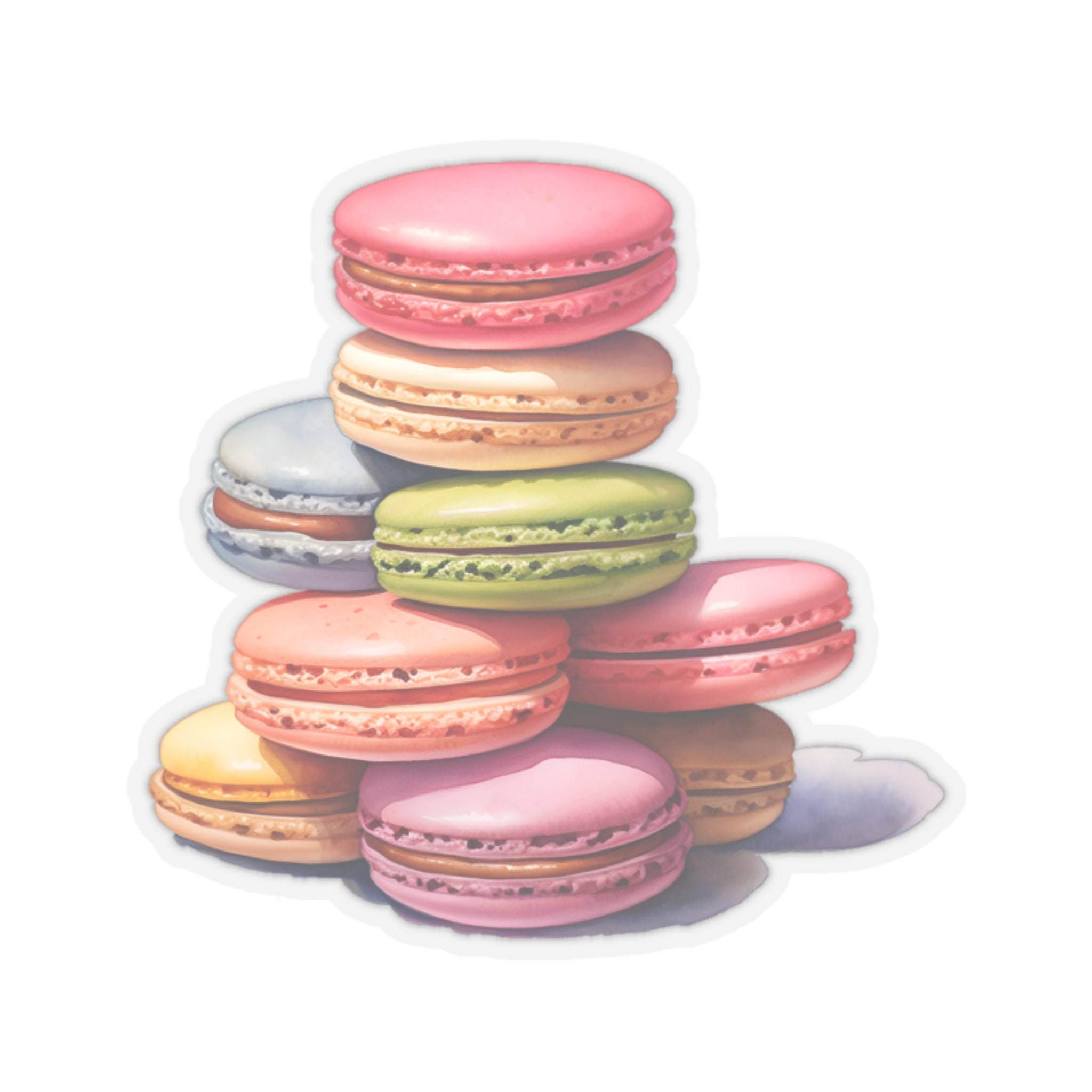 Macaron Pile Sticker, Notebook Sticker, Laptop Sticker, Journal Sticker ...
