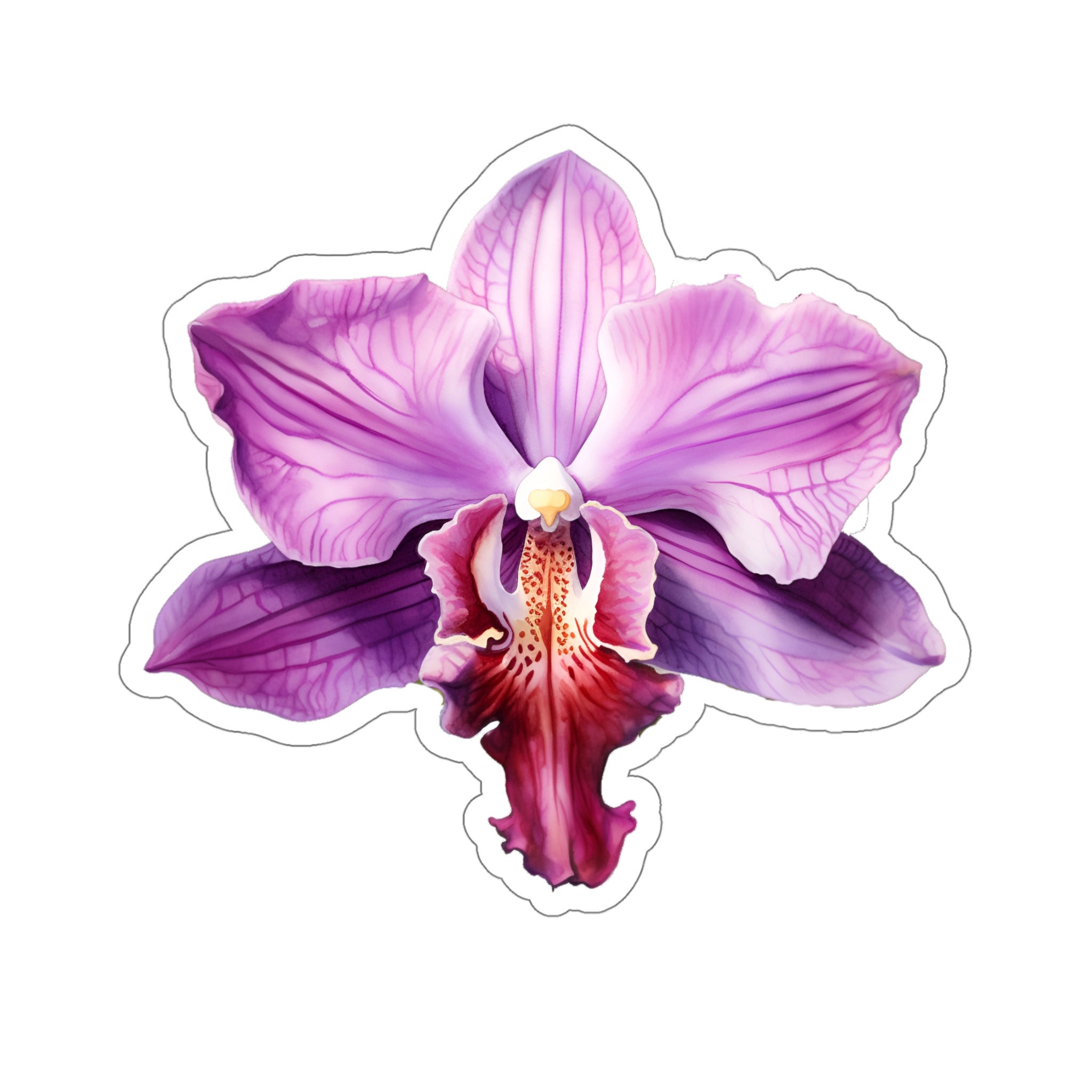 Orchid Sticker Orchid Stickers, Flower Sticker, Laptop Sticker, Notebook Sticker ...