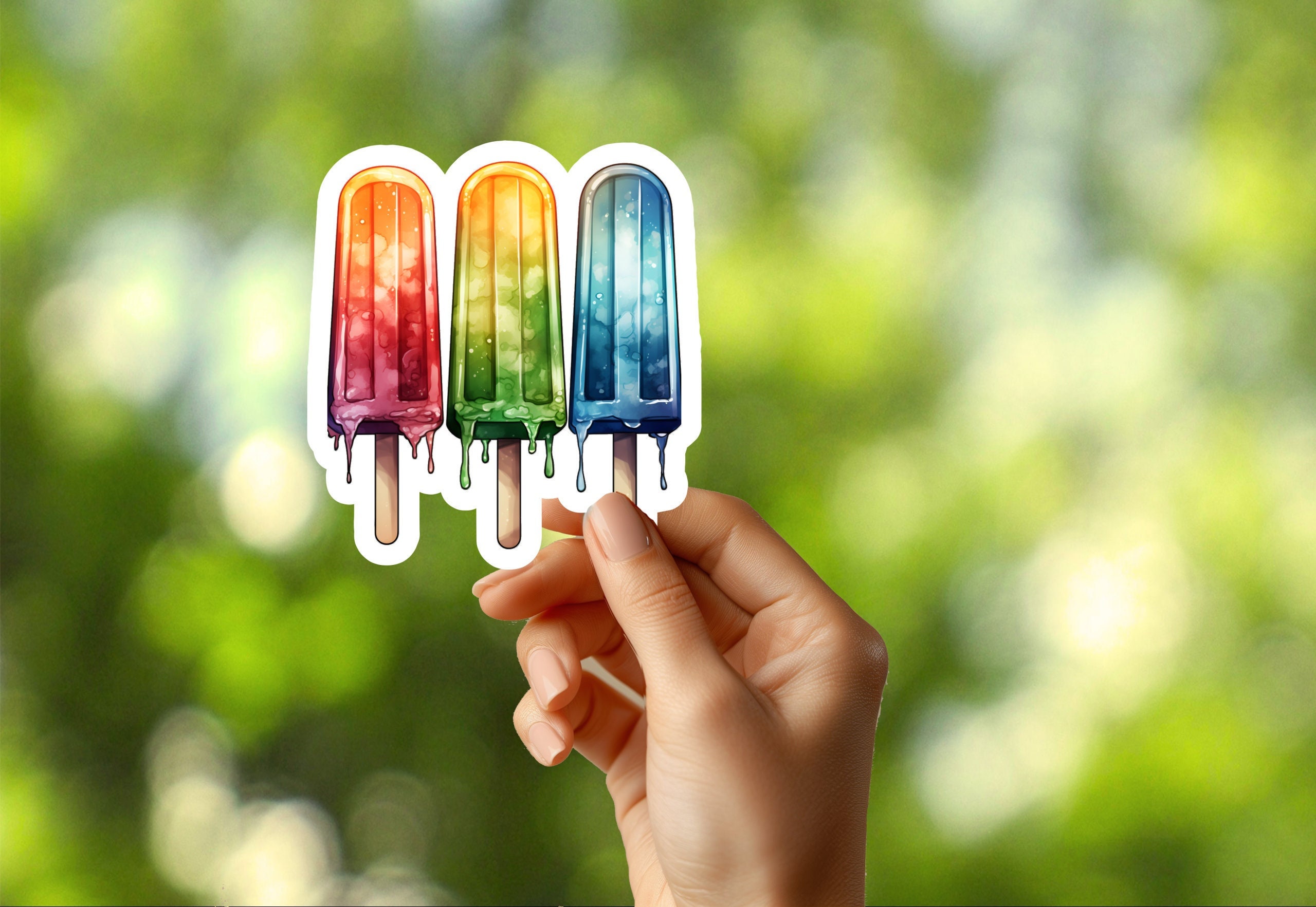 Popsicles Decal Popsicle Trio Sticker, Food Sticker, Notebook Sticker, Journal Sticker ...