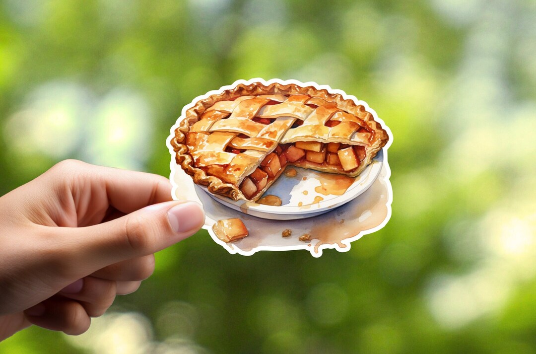 Apple Pie Sticker, Laptop Sticker, Notebook Sticker, Planner Sticker ...