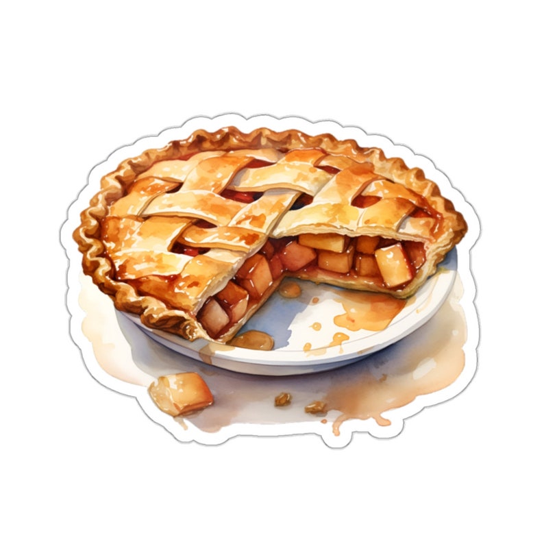 Apple Pie Sticker, Laptop Sticker, Notebook Sticker, Planner Sticker ...