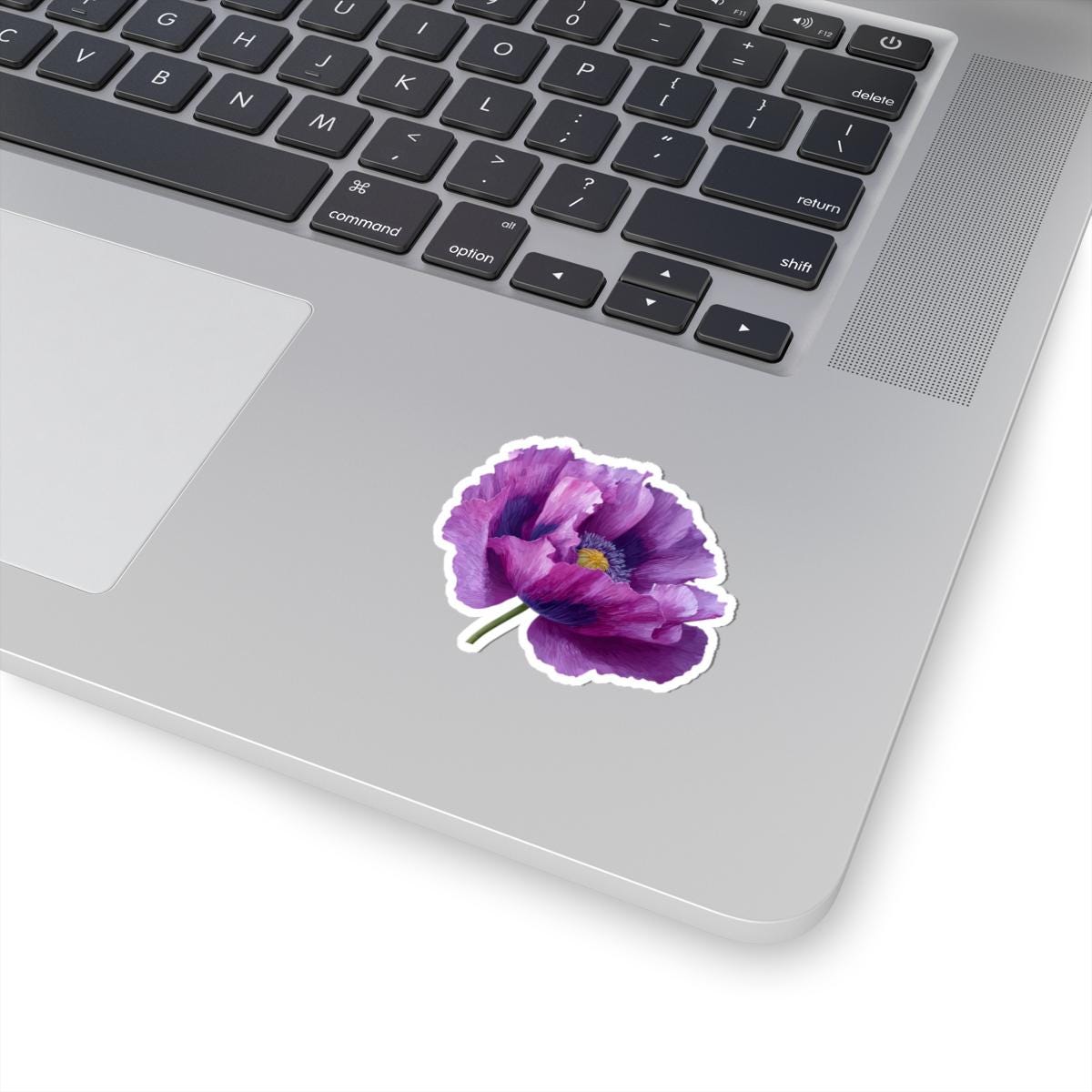 Purple Poppy Sticker: Floral Vinyl Decal for Laptop, Journal - Etsy