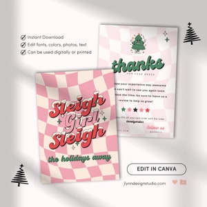 Obrigado para impressão de férias pela sua compra | Cartão Canva | modelo de cartão de agradecimento da pequena empresa | obrigado do Natal você cartões | Cartão de Natal TY
