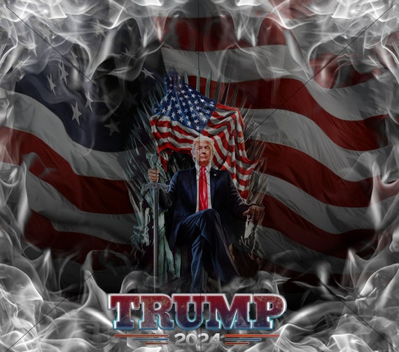 Digital Trump 2024 Patriot Patriotic Smoky America Flag PNG Etsy Canada